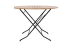Sicily 4 Seater Teak and Wrought Iron Round 110cm Garden Dining Set