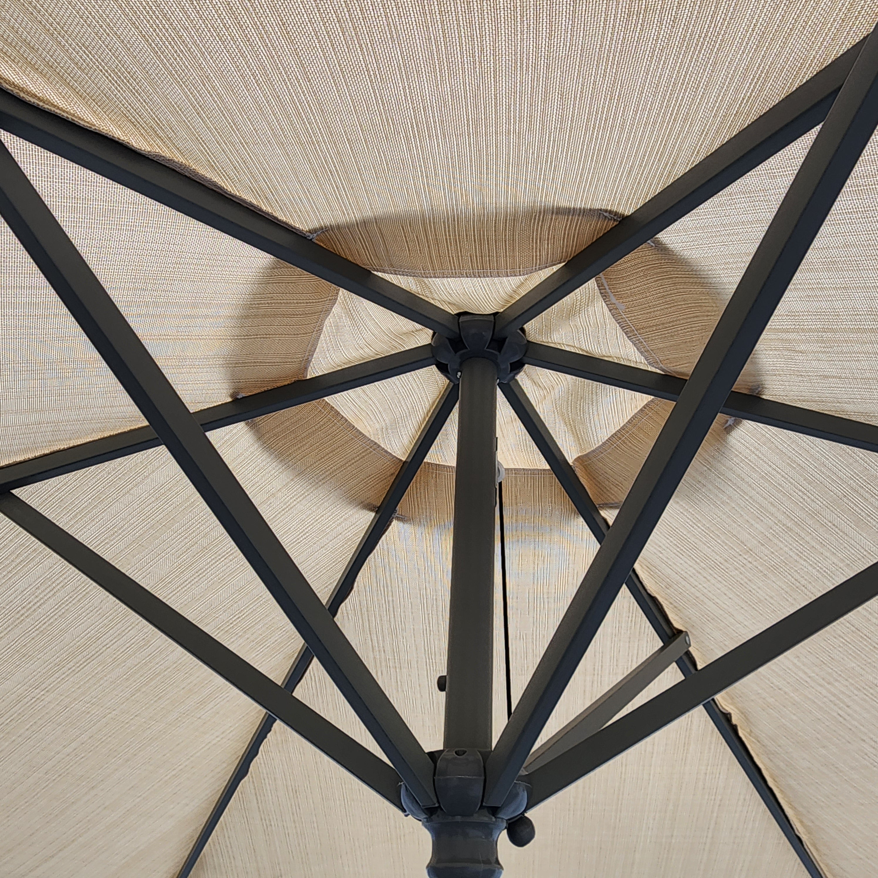 Replacement Garden Parasol Canopy Cover Premium Fabric 2.4m 6 Rib