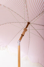 Nook Garden 2m EasyShade Beach Parasol - Striped Terracotta