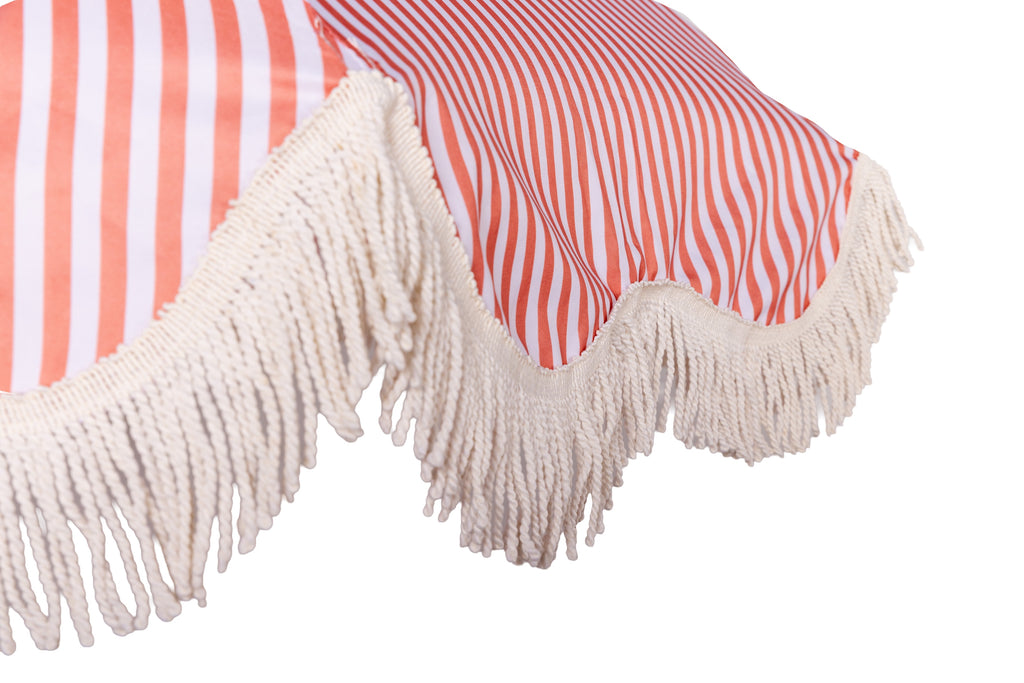 Nook Garden 2m EasyShade Beach Parasol - Striped Terracotta