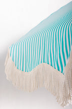 Nook Garden 2m EasyShade Beach Parasol - Striped Coastal Teal