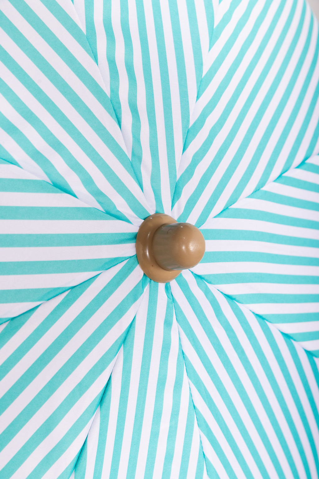 Nook Garden 2m EasyShade Beach Parasol - Striped Coastal Teal