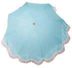 Nook Garden 2m EasyShade Beach Parasol - Striped Coastal Teal