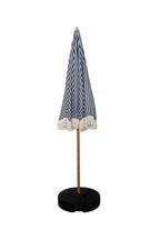 Nook Garden 2m EasyShade Beach Parasol - Striped Forest Green