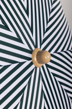 Nook Garden 2m EasyShade Beach Parasol - Striped Forest Green