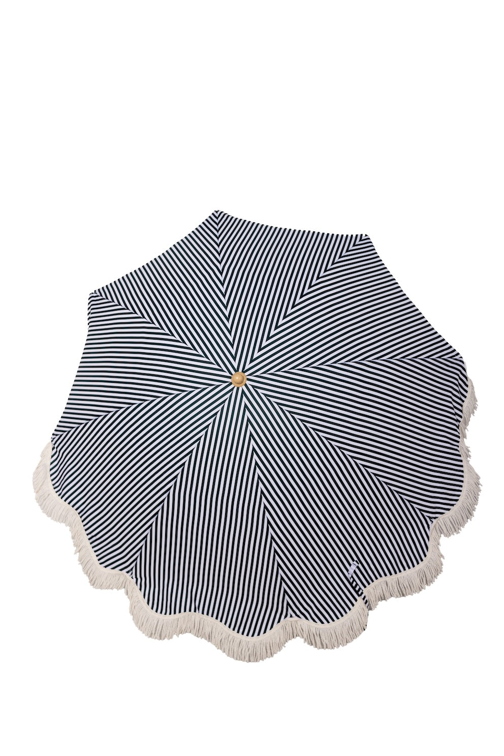 Nook Garden 2m EasyShade Beach Parasol - Striped Forest Green