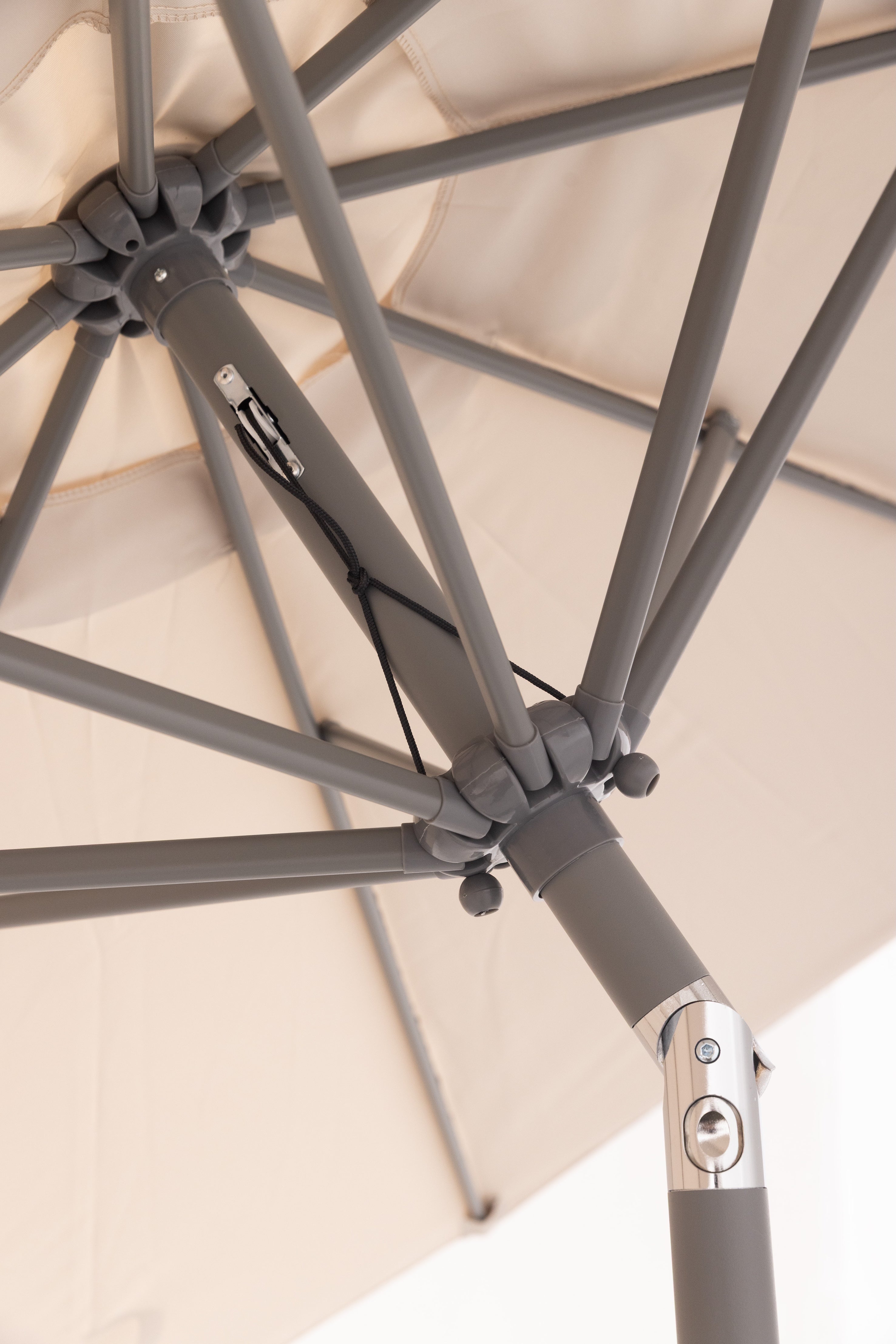 Nook Garden 2.7m HomeShade Garden Parasol - Stone Grey