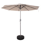 Nook Garden 2.7m HomeShade Garden Parasol - Stone Grey