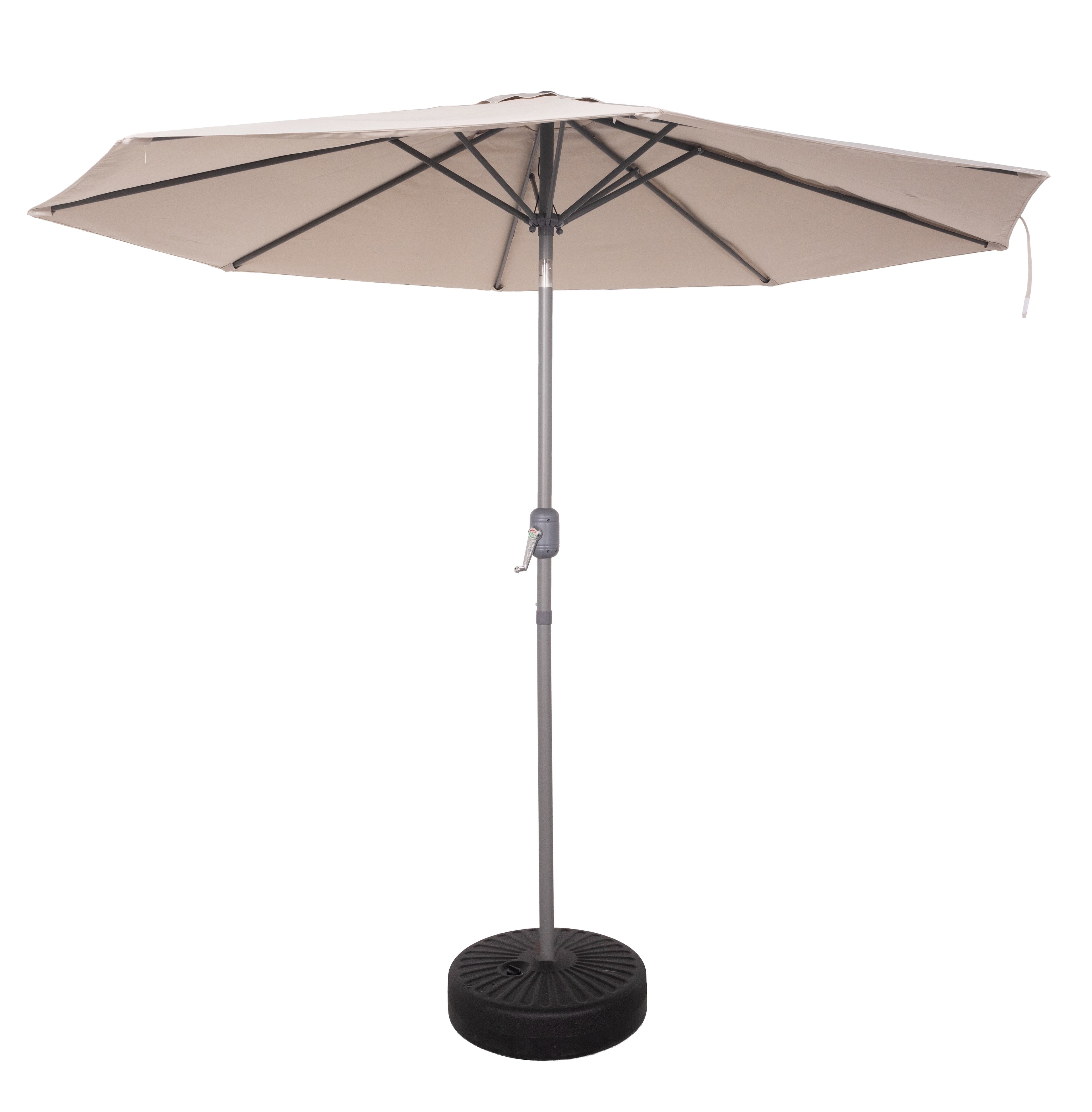 Nook Garden 2.7m HomeShade Garden Parasol - Stone Grey