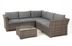 Chesterton Grey 5 Seater Polyrattan Corner Garden Sofa Set