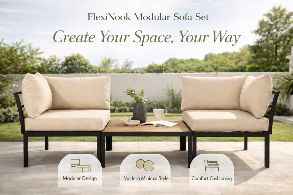 Nook Garden FlexiNook Modular Sofa Set - Warm Taupe