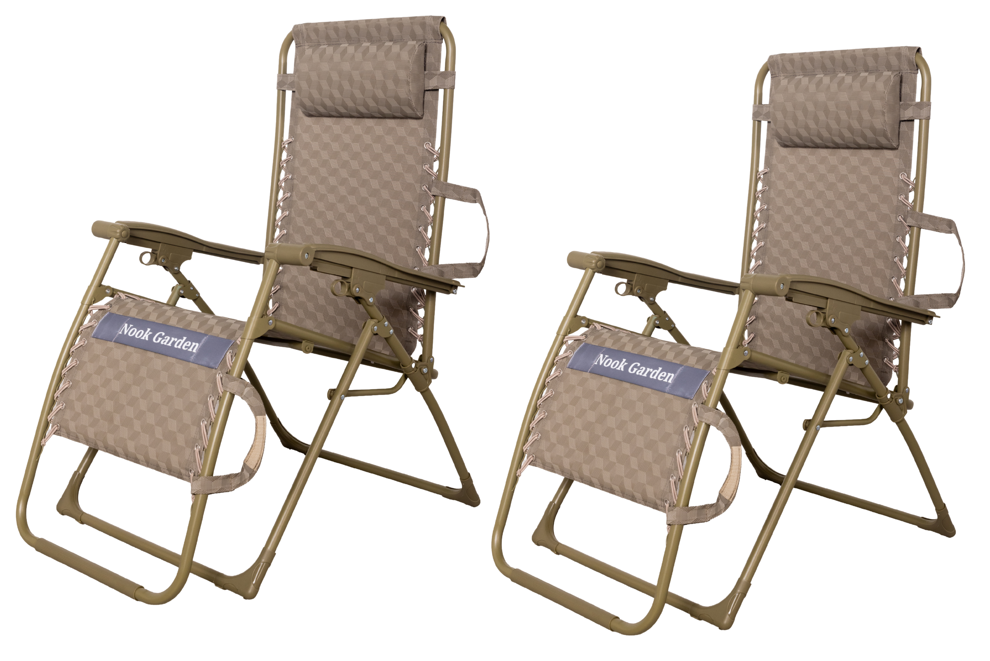 Nook Garden UltraEase Zero-Gravity Lounger 2 Piece Set - Moss Taupe