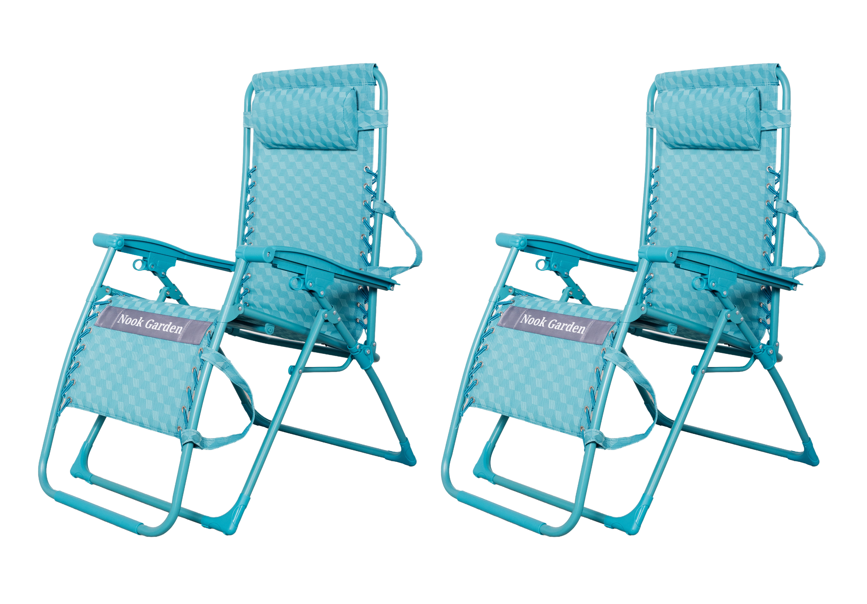 Nook Garden UltraEase Zero-Gravity Lounger 2 Piece Set - Coastal Teal