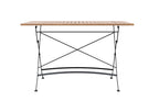 Sicily 4 Seater Teak and Wrought Iron Rectangular 120cm Garden Dining Set