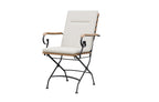 Sicily 4 Seater Teak and Wrought Iron Round 110cm Garden Dining Set